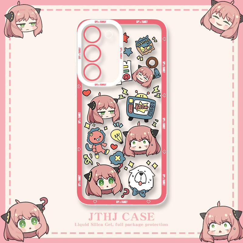 Aniya Is Suitable for Galaxy Samsung S24 Ultra Phone Case S23 S22 S21 S20 Fe Spy X Family A73 A72 Aniya A55 A54 A53 A52 A51 Transparent A34 A33 A32