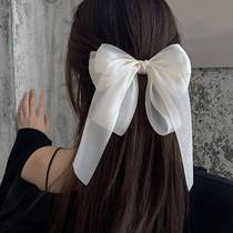 Lystrfac 202 New Black White Yarn Bow Hair Clip for Women G