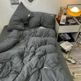 Покрывало, хлопковый комплект, хлопковое одеяло, пододеяльник, простыня, простой и элегантный дизайн, 4 предмета, 3 предмета