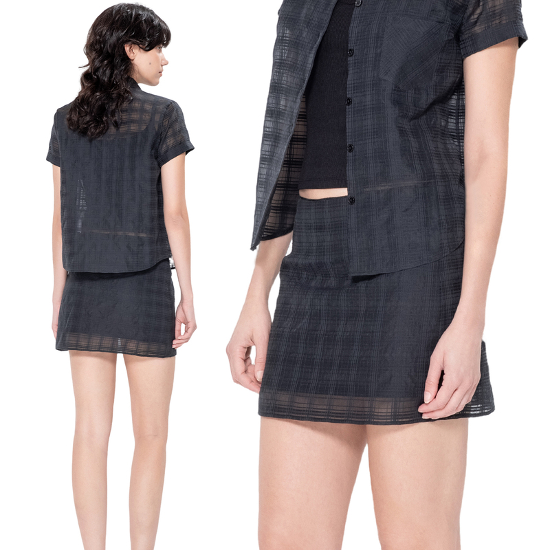 Trou Noir Black Hole 2026 Early Summer New Black Plaid Skirt for Women, Super Beautiful and Stunning Short Skirt