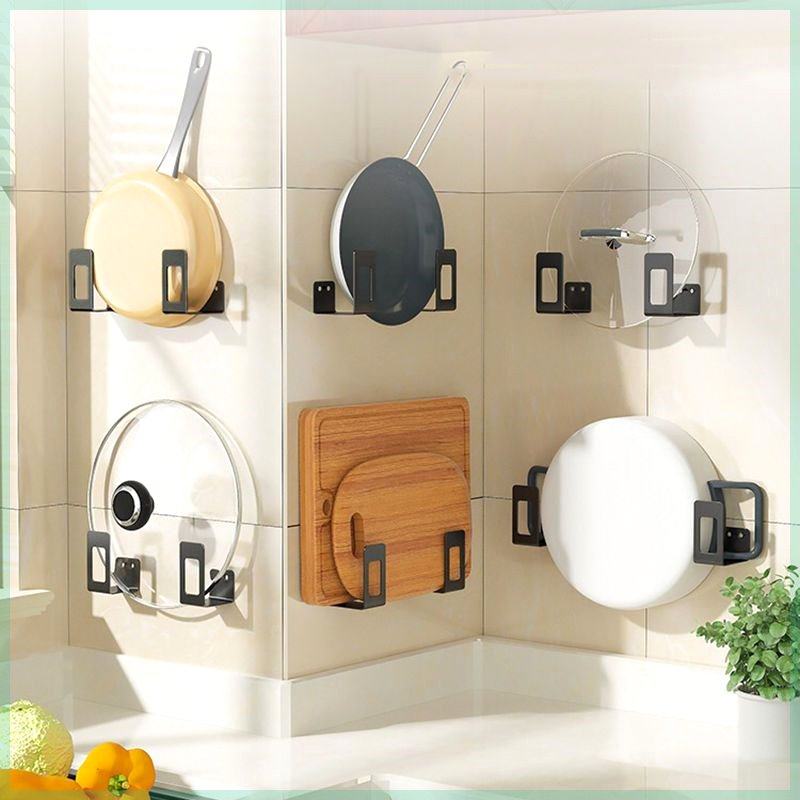 Multilayer Cover Rack Chopping Board Cutting Board Free of perforated stainless steel wall Contained Kitchen Shelve Cover Shelf Wall-mounted-Taobao