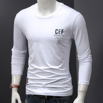 Spring Autumn Season Thin long sleeves T-shirt Bottoms Shirts mens clothing Round Collar Printed Tide Cards Spring And Autumn Clothes Trend-Compassionate Little Shirts