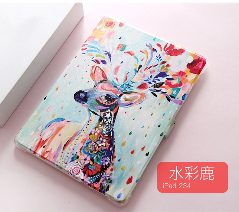 Apple ipad2 bảo vệ bao gồm tất cả bao gồm túi khí thả máy tính bảng ipad3 vỏ bảo vệ vỏ ipad4 cá tính sáng tạo khung ngủ 9,7 inch mềm silicon làm mát lật da trường hợp hoạt hình dễ thương - Phụ kiện máy tính bảng ốp ipad 10.2