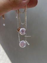 BangGem has something special] Button Pearl Collarbone Chain Adjustable Necklace