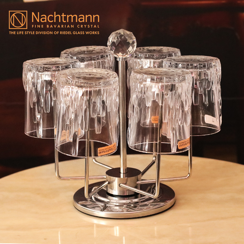 Crystal Glass Whiskey Cup European-Style High-End Luxury Cup Holder Set Nachtmann Imported from Germany Crystal Glass Whiskey Cup European-Style High-End Luxury Cup Holder Set Nachtmann Imported from Germany
