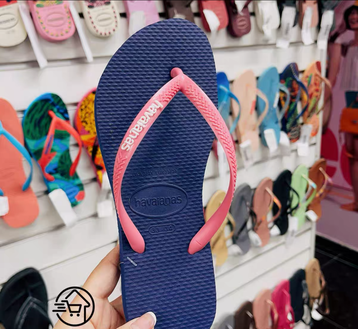 Смешанные с Brazil Havaianas Slim пляжные не скользящие, женские обувь на плоской подошве