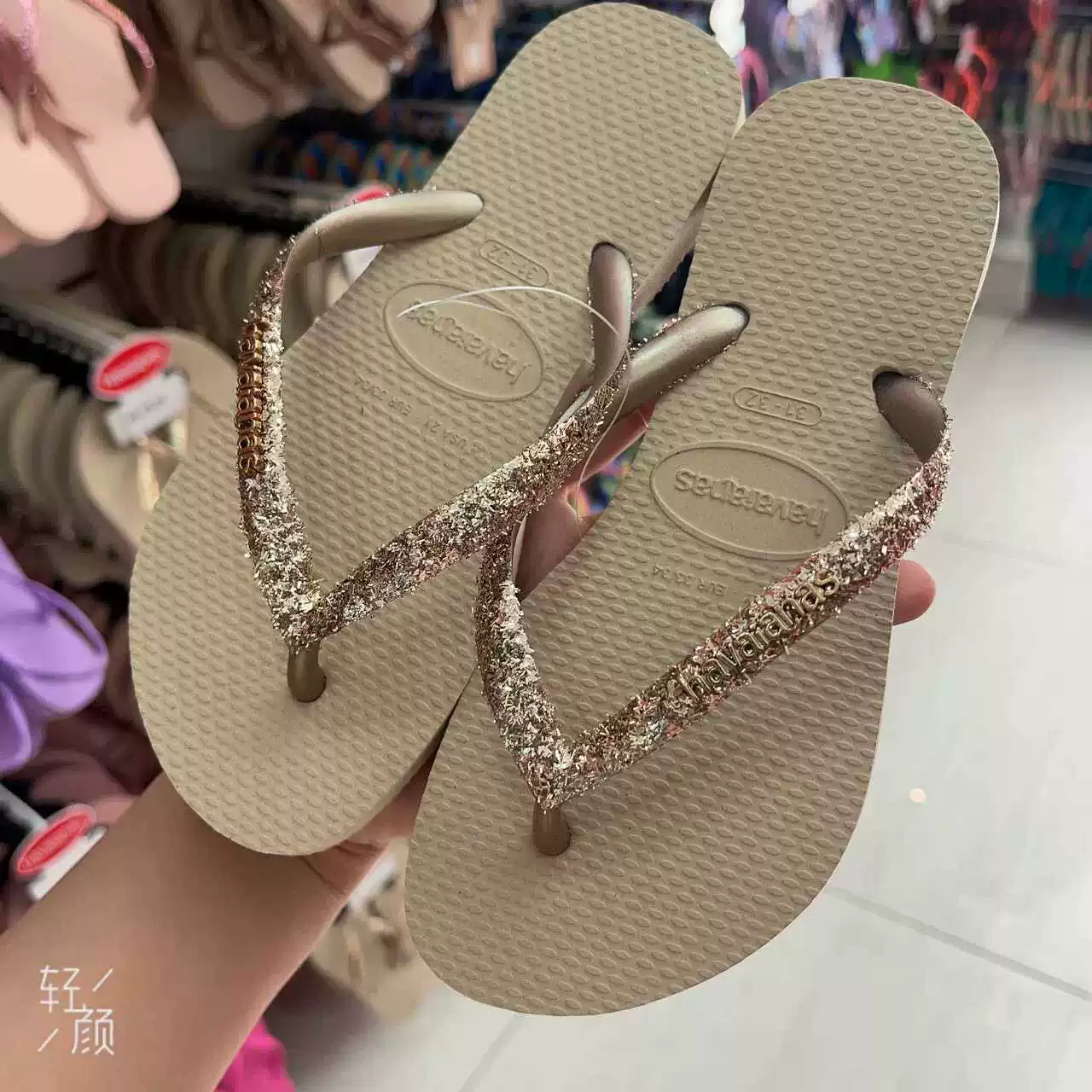 Бразильские слипоны Havaianas однотонные узкие халва Havana шлёпанцы для женщин, нескользящие пляжные сандалии-углы
