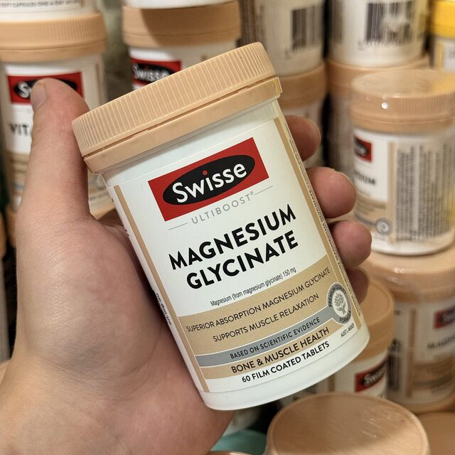 Swisse Magnesium Glycinate Supplement 150Mg 60 Capsules Chelated Magnesium Magnesium Imported from Australia