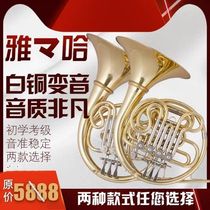 Four-button double-row integrated French horn instrument in B flat and F key YHR-871D 880 single row split childrens professional examination