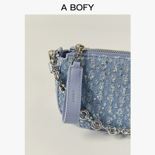 Джинсовые блестки для ногтей, ретро кожаный ремешок для сумки на одно плечо, сумка, 2 карат