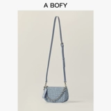 Джинсовые блестки для ногтей, ретро кожаный ремешок для сумки на одно плечо, сумка, 2 карат