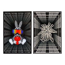 Abyss light Thousand Layers Mirror Neon light luminous character Bar background wall tiles Brick Tiles Mirror Tunnel Styling Décor Décor