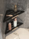 German Borg Bathroom Shelf, No-Drill Installation, Bathroom, Restroom, Shower Room, Corner Triangular Storage Rack, Wall-Mounted