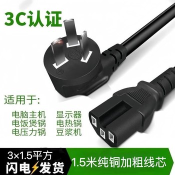 Pinzi Tail with Groove Power Cord Air Fryer Rice Cooker Rice Cooker Host Power Plug Cord Connection Line