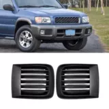 1 Pair Front Grills Bumper Fog Light Grille Cover Car Access