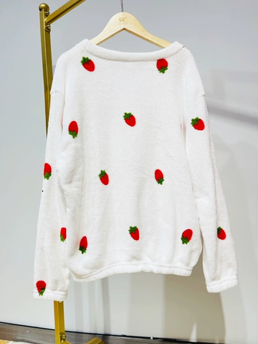 Осенний демисезонный комплект, коралловая бархатная пижама, удерживающие тепло штаны