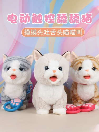 Прикоснитесь к головному мяу, чтобы позвонить котенку, чтобы научиться ходить и ходить