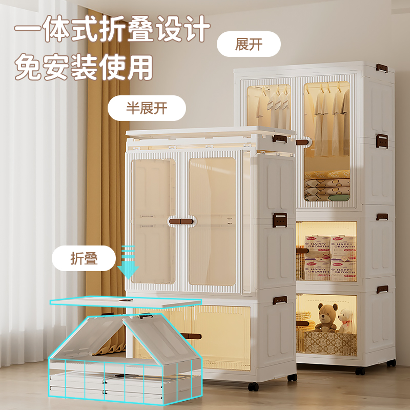 儿童衣柜家用卧室可移动衣橱:宝宝衣服收纳柜及大容量储物柜食品级解析