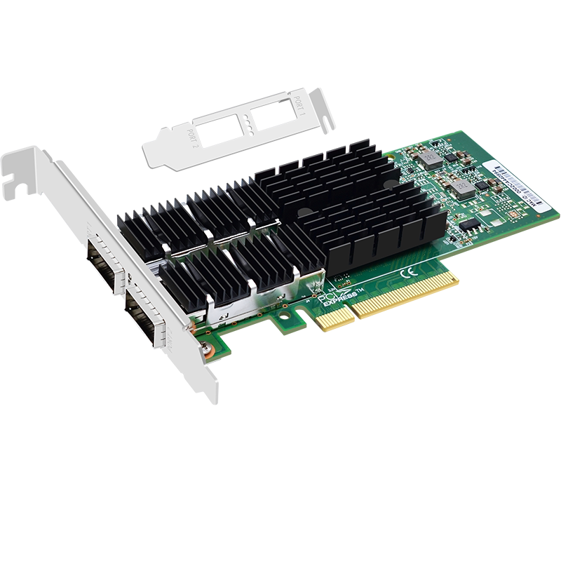 EB-LINK 迈络思Mellanox芯片PCI-E X8 40G双口光纤网卡QSFP+双端口含单模多模光模块服务器网卡支持RDMA功能