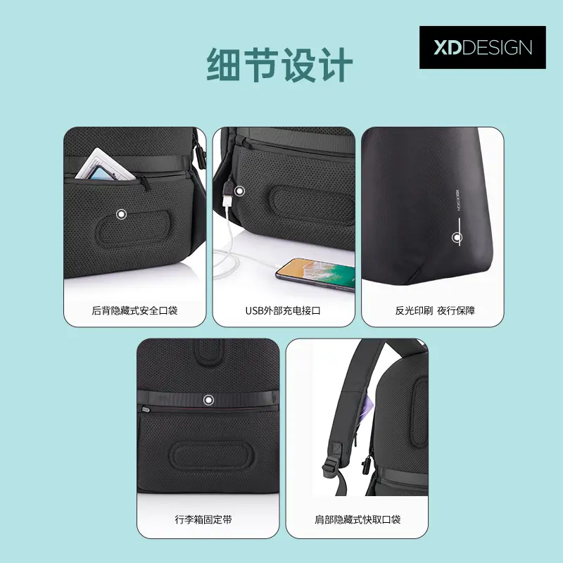 XDDESIGN Soft Cloud Series Fashion Casual Lightweight Korean Style Multifunctional Waterproof Backpack - Thumbnail 5