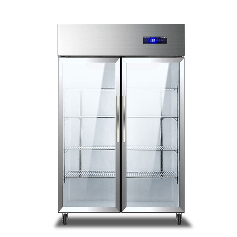 Refrigerated Skewers Display Cabinet Commercial Refrigerator Large Capacity Double Door Vegetable Fresh-Keeping Freezer Barbecue Three-Door Freezer