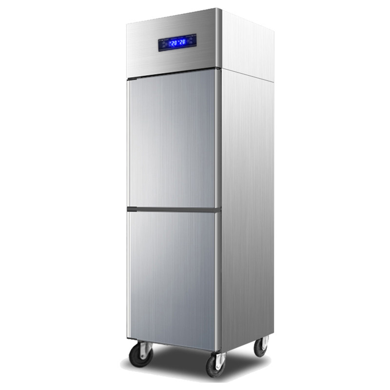 Two-Door Commercial Refrigerator, Two-Door Upright Freezer, Double-Door Refrigeration, Dual-Temperature, Air-Cooled, Frost-Free, Baking Tray Freezer