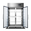 Front and Rear Opening Refrigerated Display Cabinet Double-Way Freezer Vertical Fresh-Keeping Cabinet Hot Pot Restaurant Double-Sided Display Commercial Refrigerator