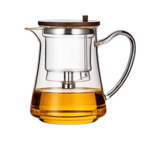 Elegant Cup Full Glass Inner Teapot Convenient One-click Filter Tea Cup Elegant Pot Teapot Tea Set