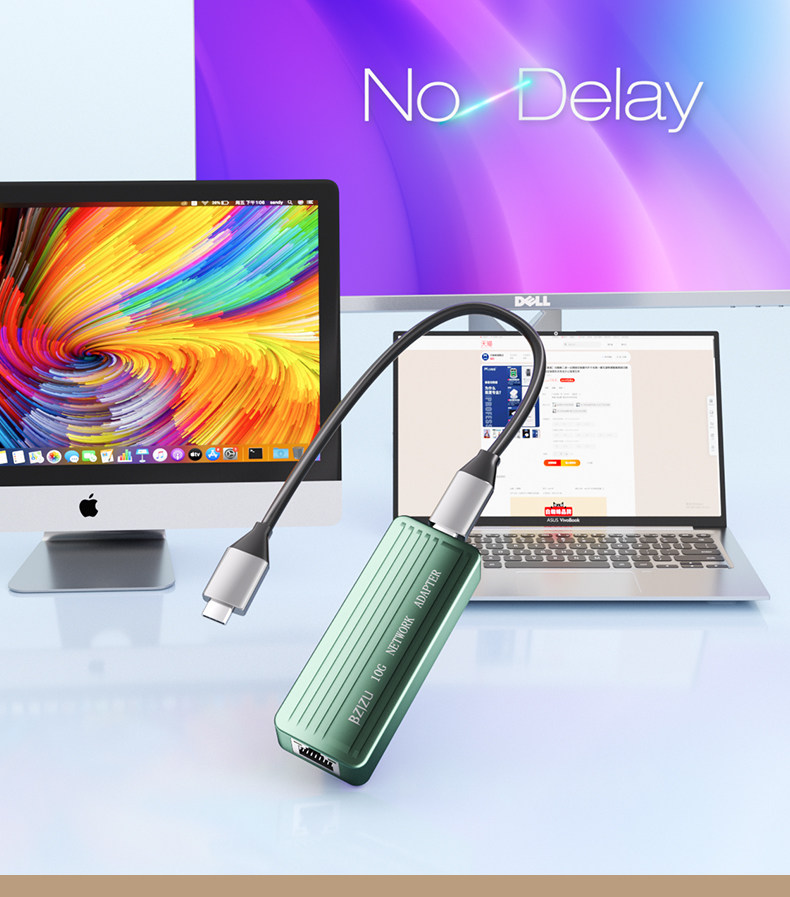 Сетевой адаптер BZIZU TXA402 USB Type-C 10G Ethernet