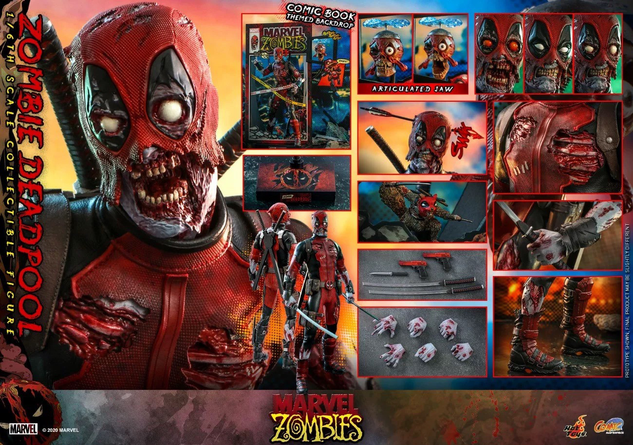コミック マスターピース MARVEL ZOMBIE DEADPOOL New Hot Toys CMS06 Marvel Comics Marvel Zombies Zombie Deadpool 1