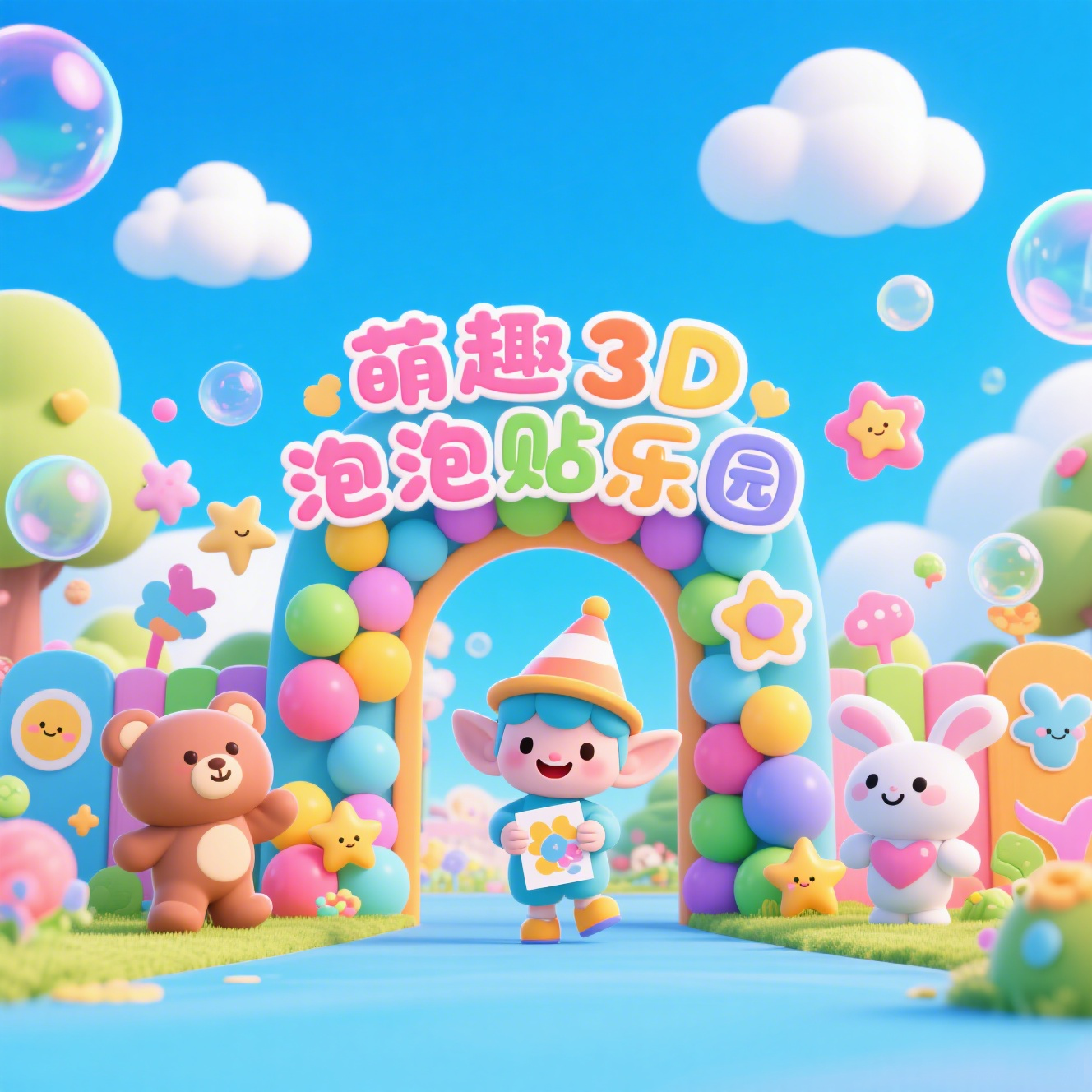 萌趣3D泡泡贴乐园