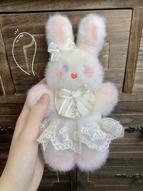 [Material Pack] Bib Rabbit Material Pack Original Design Handmade DIY Stuffed Doll Cute Rabbit Decoration Gift