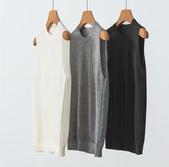 Clearance~ Yangzi Yarn Series Fine-Spun 100% Pure Wool Round Neck Vest for Women, Thin Knitted T-Shirt, Fashionable 10 Clearance~ Yangzi Yarn Series Fine-Spun 100% Pure Wool Round Neck Vest for Women, Thin Knitted T-Shirt, Fashionable 10