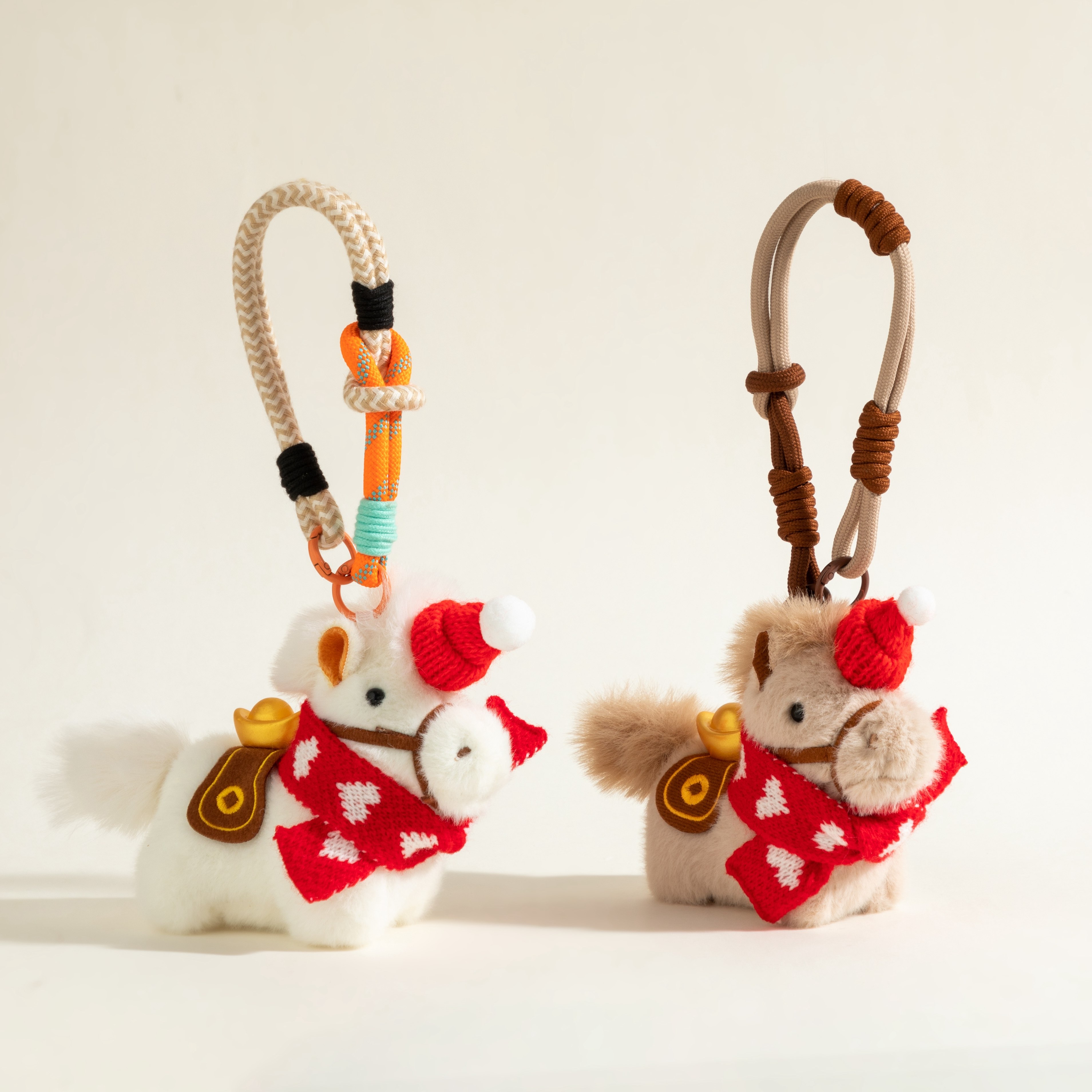 Plush Ingot Pony Backpack Pendant, Get Rich Soon, Cute Keychain, Gift for Girlfriend, Car Pendant