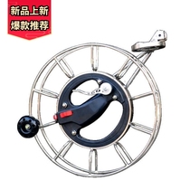Kite line disc roulette high-end stainless steel adult large line take-up with brake strap wheel hand-held wheel shaking line