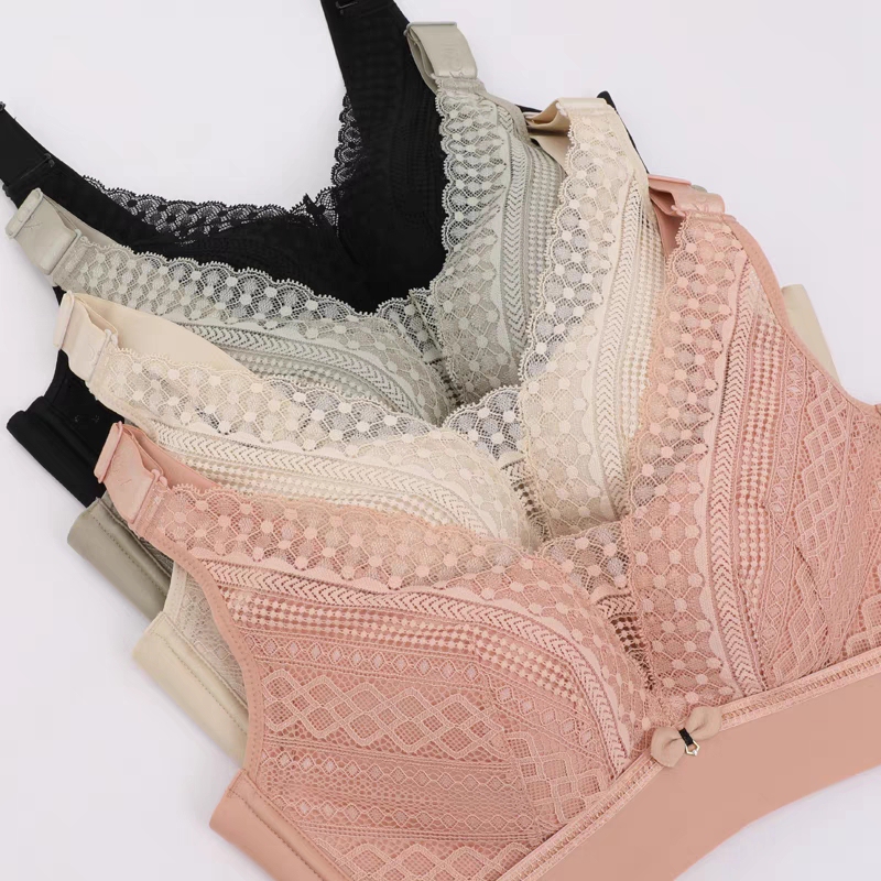 100% Thick B-Cup Bra with Thin Top and Thick Bottom, Round Cup, Push-Up, Adjustable, Small Bust Enhancement Bra 6006
