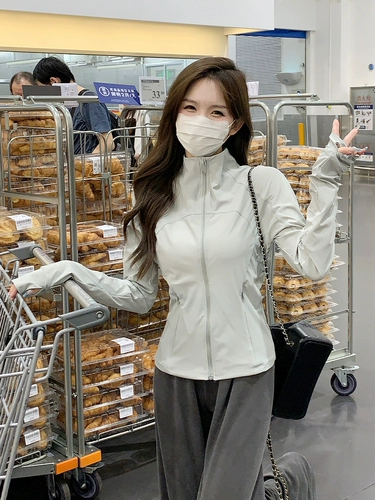 Летняя одежда для защиты от солнца, приталенная спортивная шелковая одежда для йоги, куртка, защита от ультрафиолета