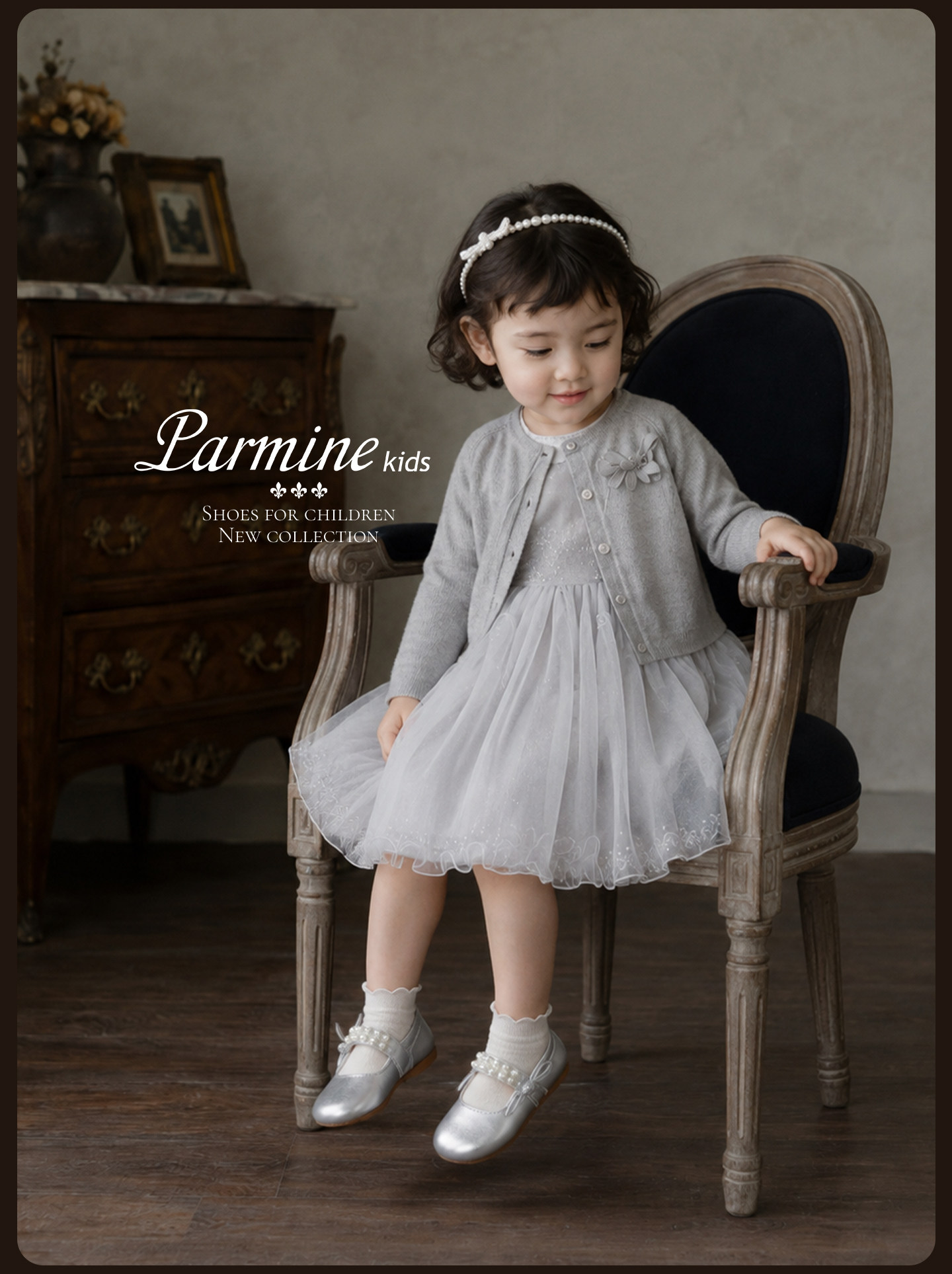 Genuine Leather Girls' Leather Shoes, Stylish New Spring and Autumn Models, Simple Indoor Pearl Princess Shoes for Kindergarten Toddlers — 13