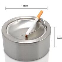 Stainless steel ashtray self-closing self-extinguishing flipping cover press and close