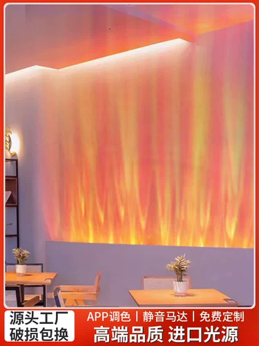 Лампа с пульсацией воды 3D динамическое пламя настенная шайба лампа проекционный настенный светильник водонепроницаемый узор лампа бар украшения фон стена атмосфера свет