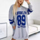 Casual long sleeve letter print sports dress