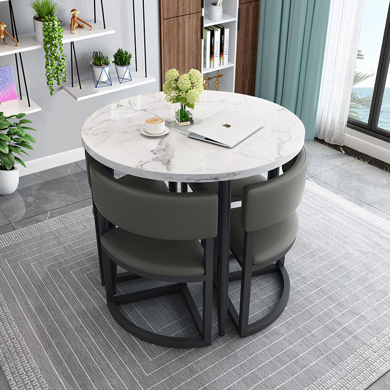 Picture of Minimalist conference table and chair set – the space-saving solution ...