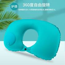 Inflatable u-shaped pillow push-type inflatable pillow travel neck pillow outdoor travel three treasure neck pillow event gift