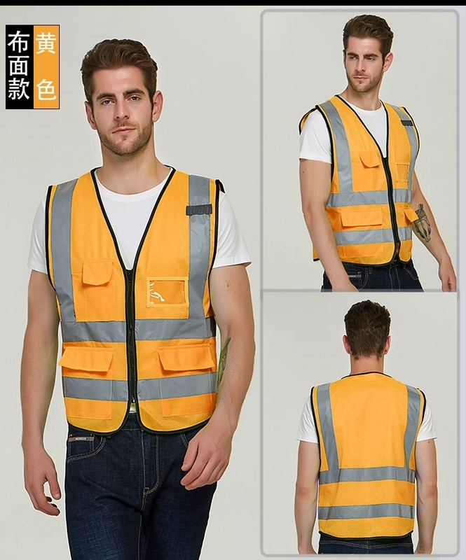 Tùy 
            chỉnh áo vest an toàn phản quang vest công trường xây dựng công nhân vệ sinh giao thông xây dựng quần áo thoáng khí tùy chỉnh huỳnh quang cưỡi áo khoác quần áo bảo hộ có phản quang