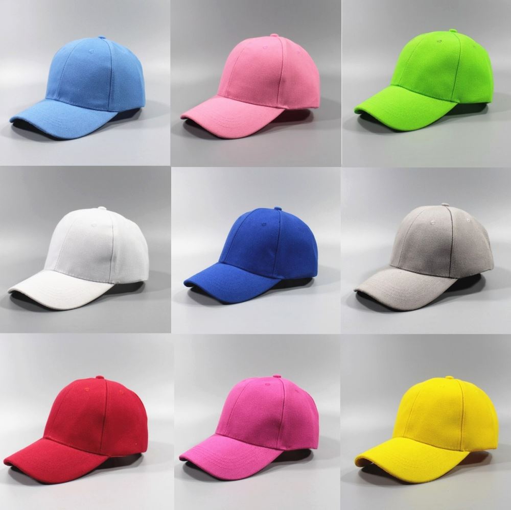 100% Cotton Pure White Solid Color Student Sports Day Military Training Activity Duck Bill Cap Unisex Face-Flattering Sun Protection Hard Top Baseball Cap