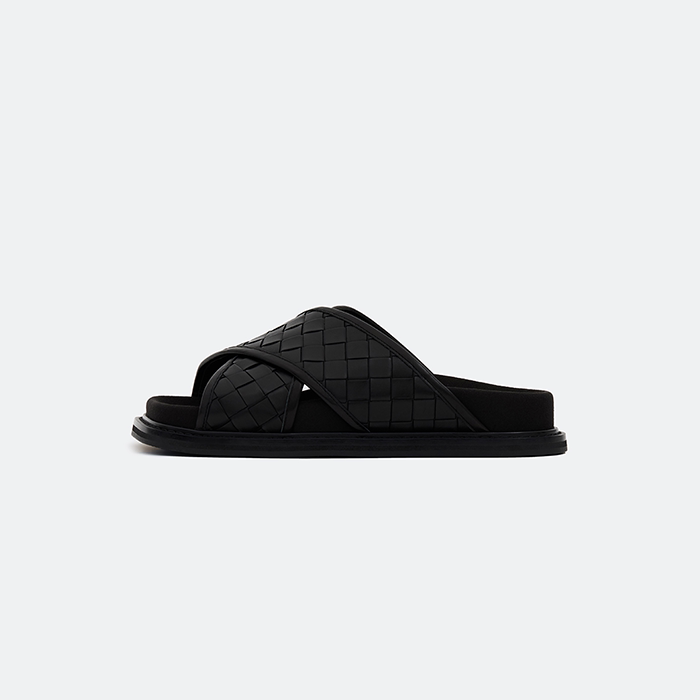 Sonder Plan Woven Mules Imported Calfskin Cross-Strap Birkenstock Slippers Open-Toe Slippers