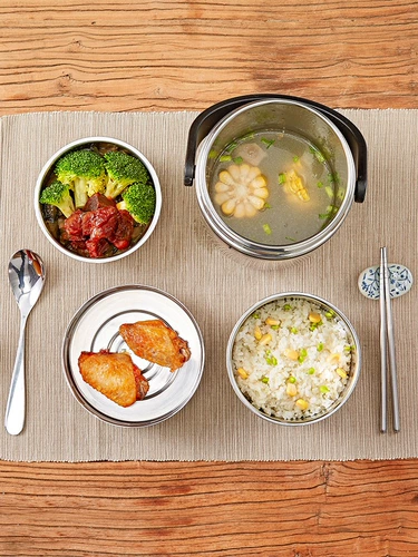 Термос, ланч-бокс, портативная сверхдлинная вместительная и большая термическая бочка для школьников из нержавеющей стали