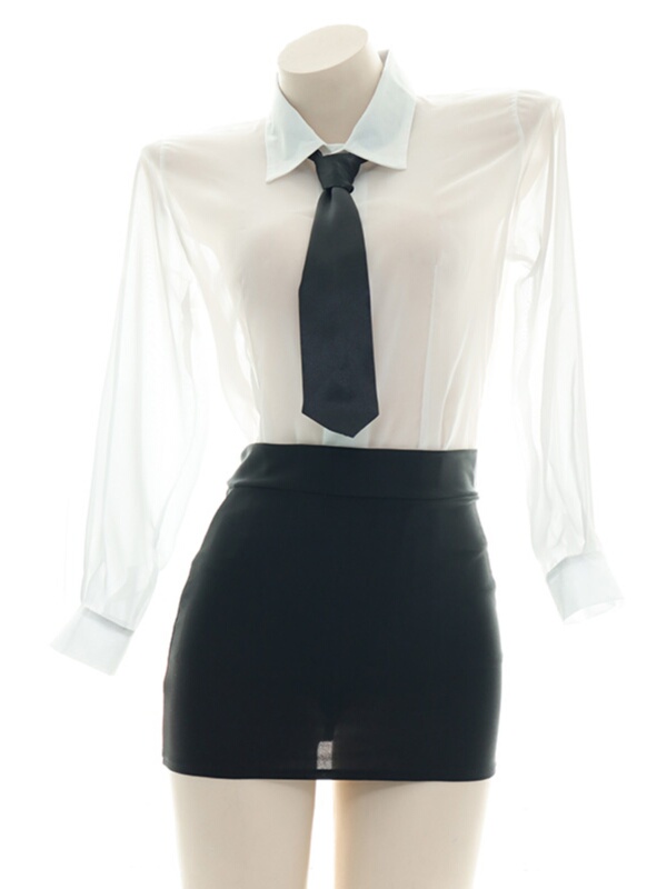 Elegant Secretary Style Sexy Pure Desire Summer Top Shirt Set Jk Uniform Slim Fit Ol Professional White Shirt for Women Summer Elegant Secretary Style Sexy Pure Desire Summer Top Shirt Set Jk Uniform Slim Fit Ol Professional White Shirt for Women Summer