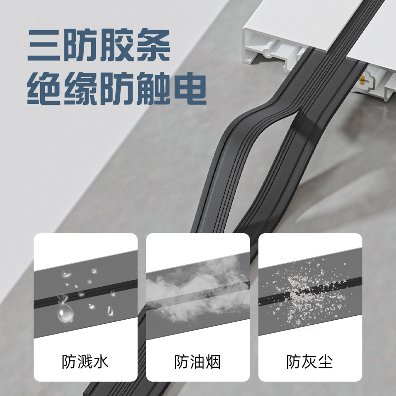 Smart Track Socket for Home Use Has Been Connected to the Mijia App for Remote Control of Kitchen, Bedroom, and Living Room Sliding Track Power Strips