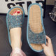 Men and Women Couples' Home Linen Summer Slippers Indoor Wooden Floor Soft-Soled Non-Slip Home Summer Fabric Slippers